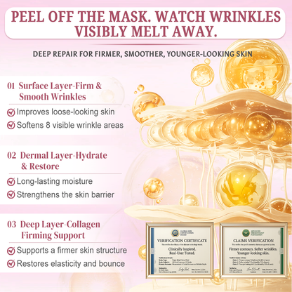 HISKIN® BOTOX Collagen Night Wrapping Mask – Overnight Wrapping Care to Smooth Face & Neck Wrinkles, Firm Loose-Looking Skin, Brighten Dark Spots & Restore a Fresher Glow